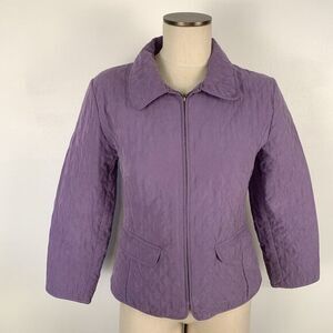 Christopher & Banks Lavender Purple Quilted Jacket Womens Size Small